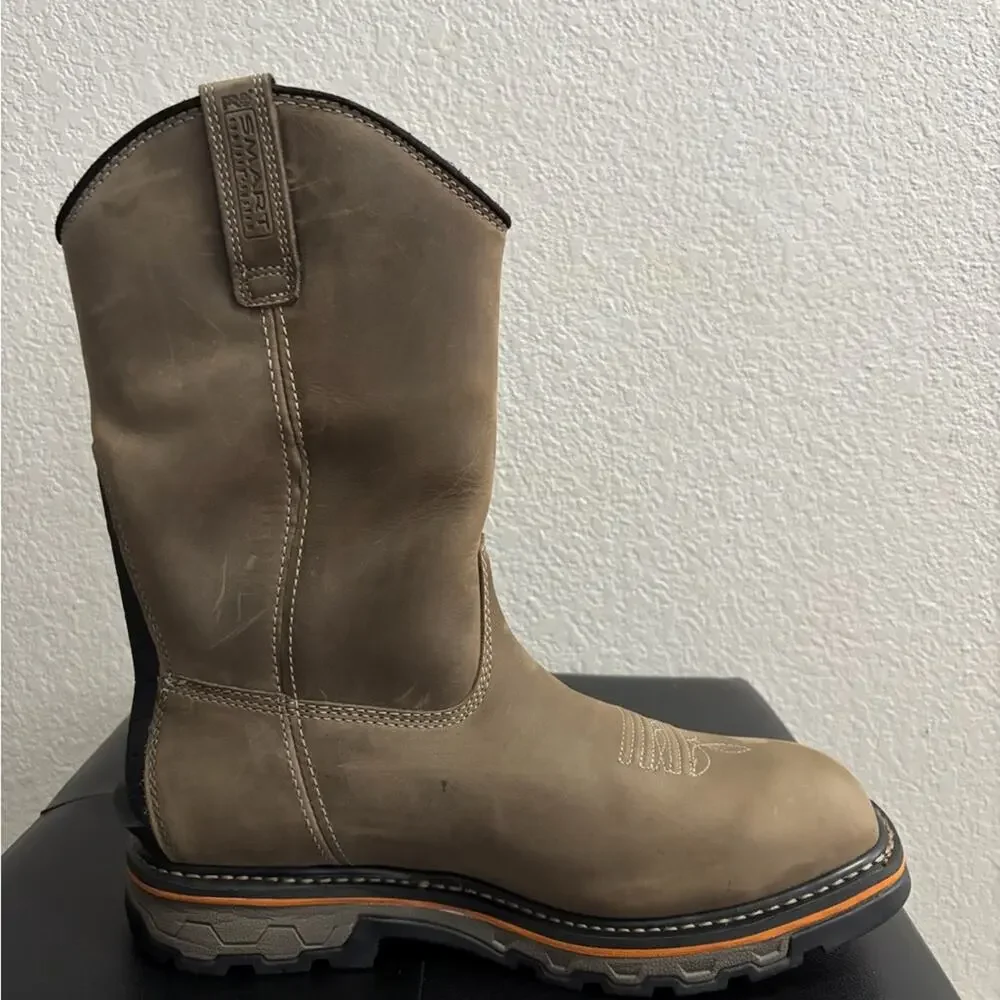 Timberland Pro Men’s Tan Western Style Waterproof Work Boots Size 10.5